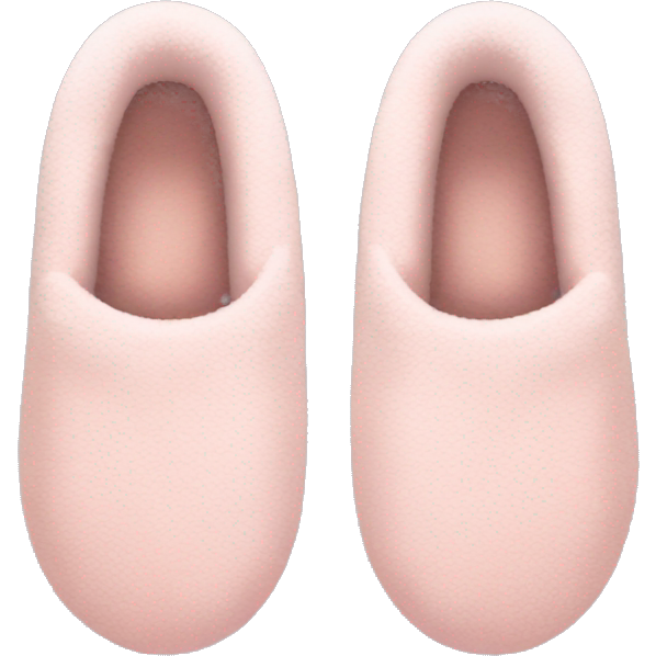 Pale pink cozy slippers