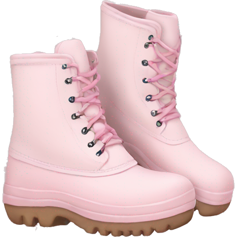 Pale pink snow boots