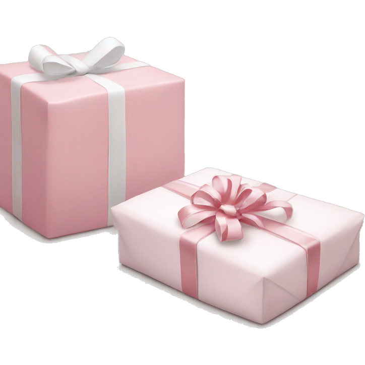 Light pink Christmas gifts under a white Christmas tree