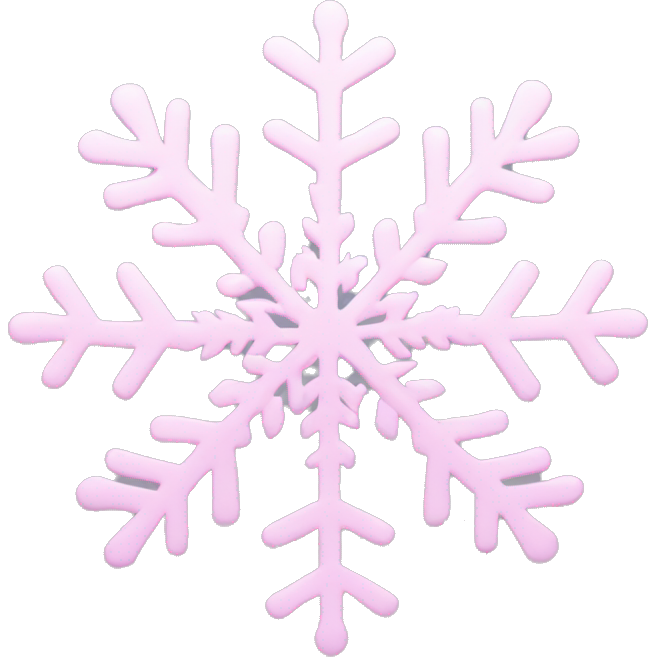 Pastel pink snowflake