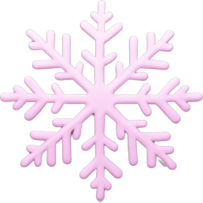 Pastel pink snowflake