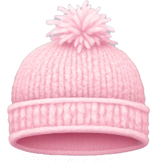 Pastel pink winter hat