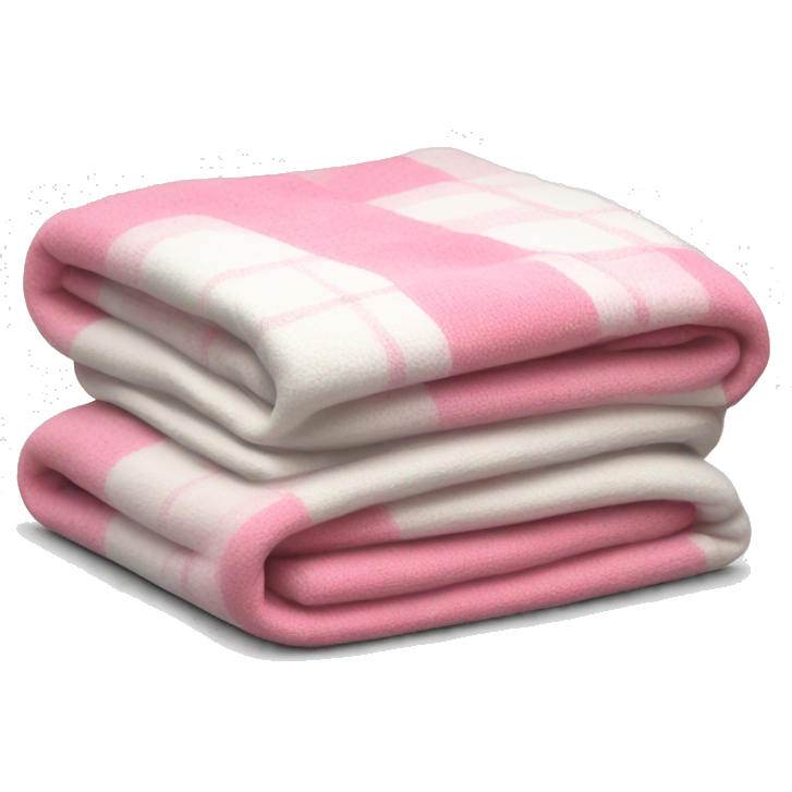 Plad white and pink blanket folded