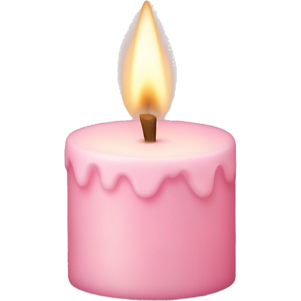 Pastel pink candle