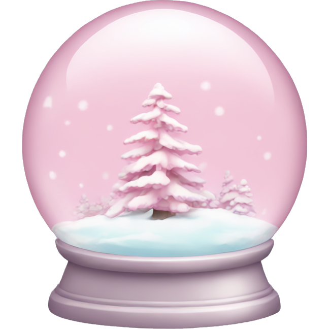 Pastel pink snow globe