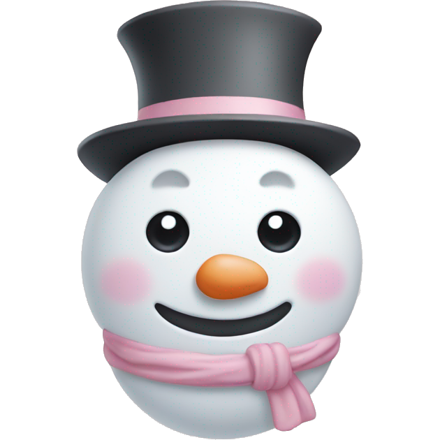 Pastel pink snowman