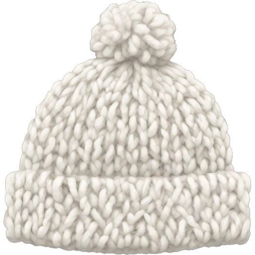 White knitted wool cap piece of clothing
