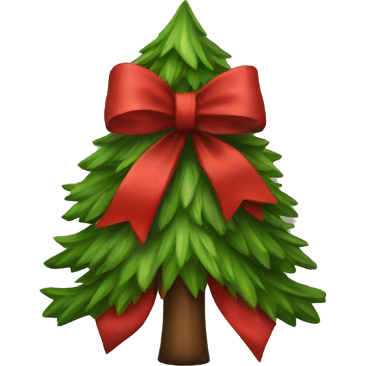 Christmas tree red bow