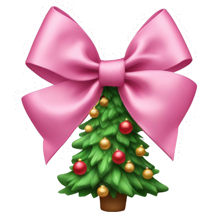 Pink christmas bow christmas tree