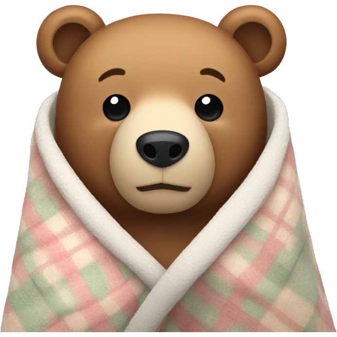 Bear cozy in blanket