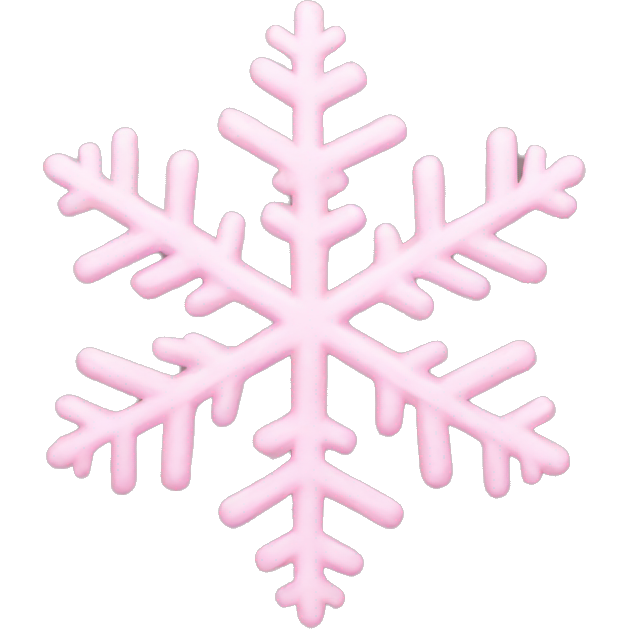 Pastel pink snowflake