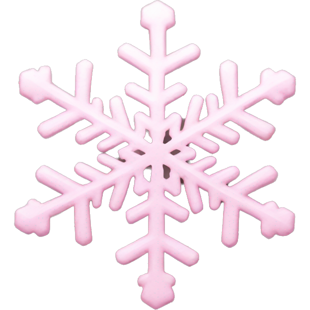 Pastel pink snowflake