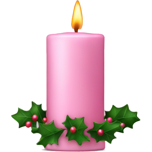 Light pink Christmas candle