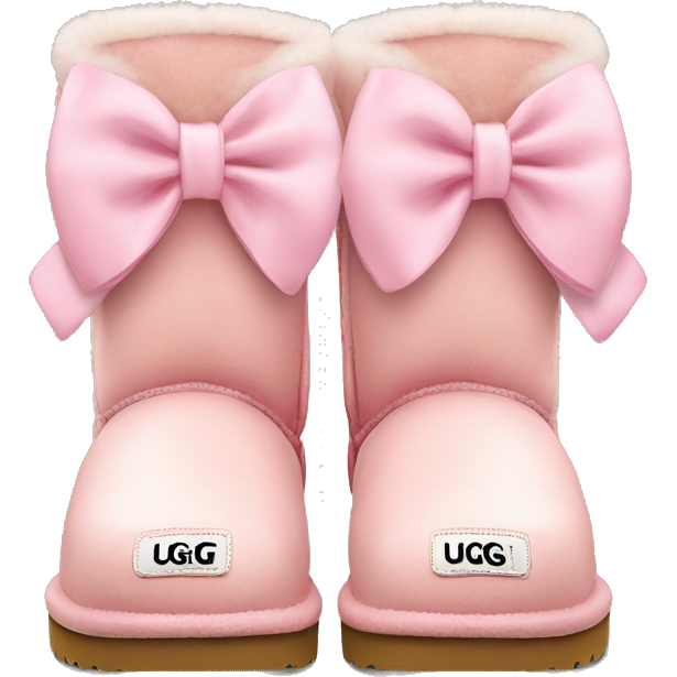 Light pink UGG boots with bow