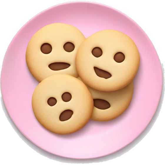 Sugar cookies on light pink plate