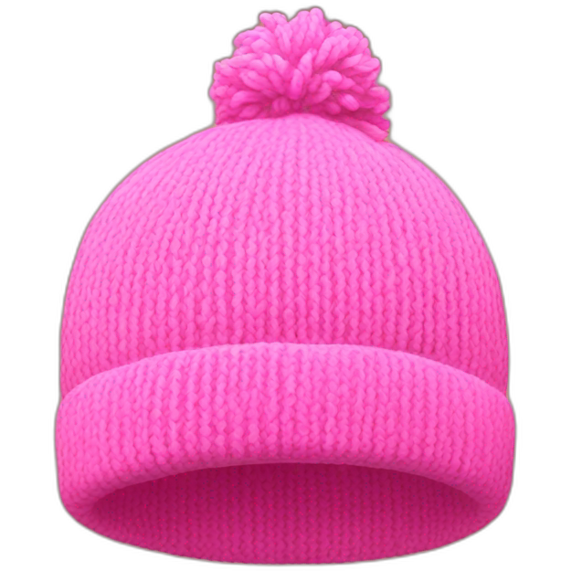 Pink beanie off head