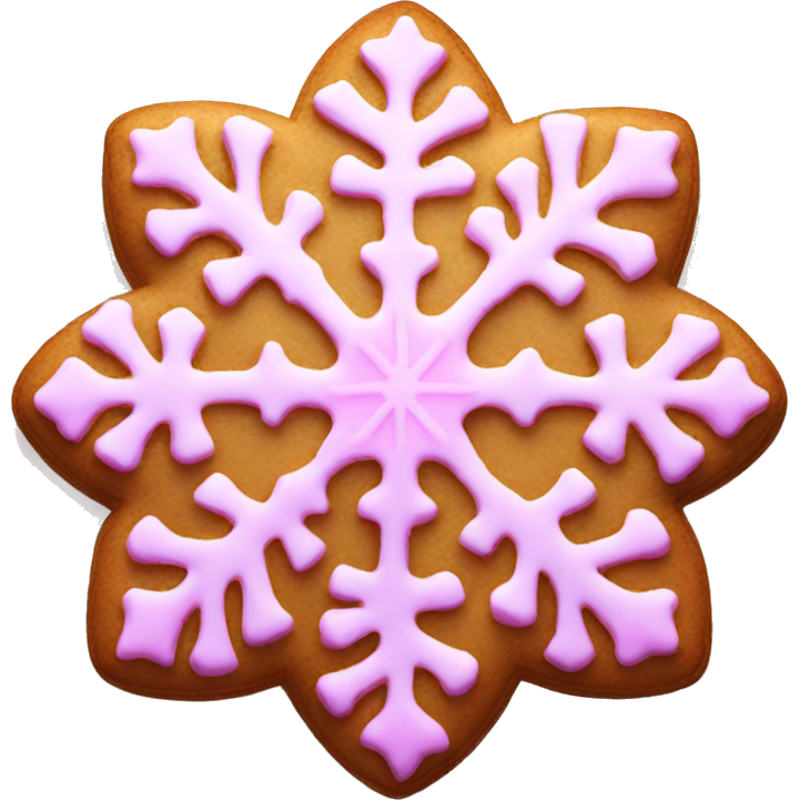 Pink snowflake cookie
