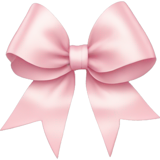 Light pink bow with thin ribbon