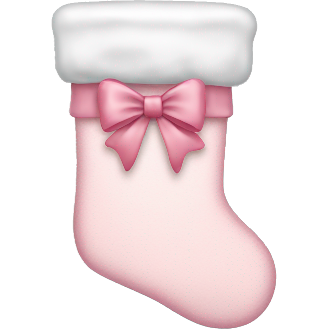 Light pink Christmas stocking with bow