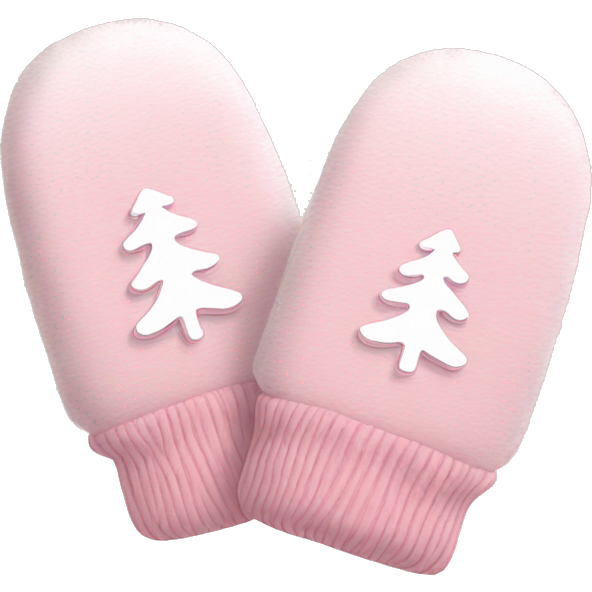 Pair of Baby Pink Xmas mittens