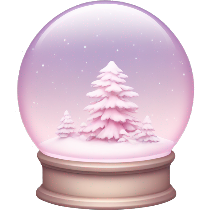 Pastel pink snow globe