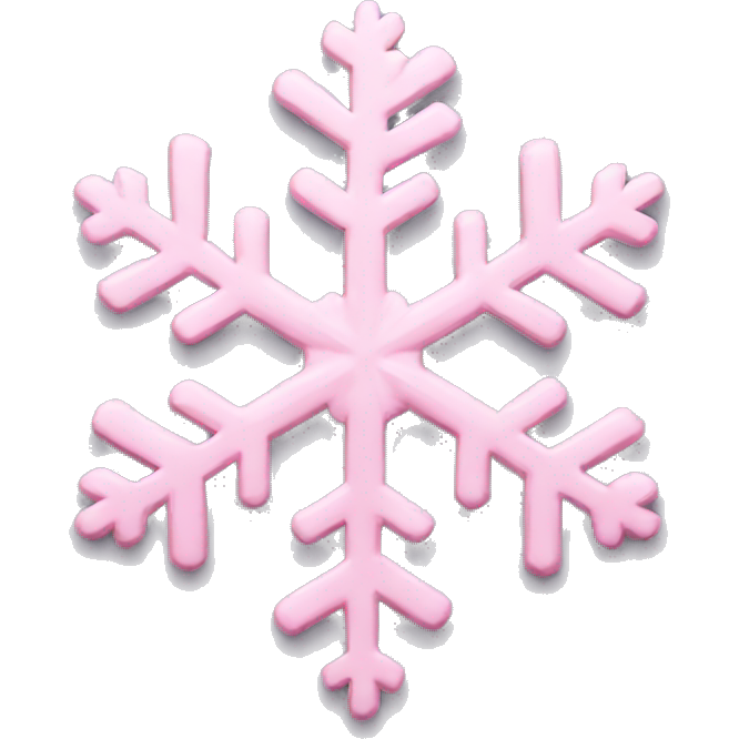 Pastel pink snowflake
