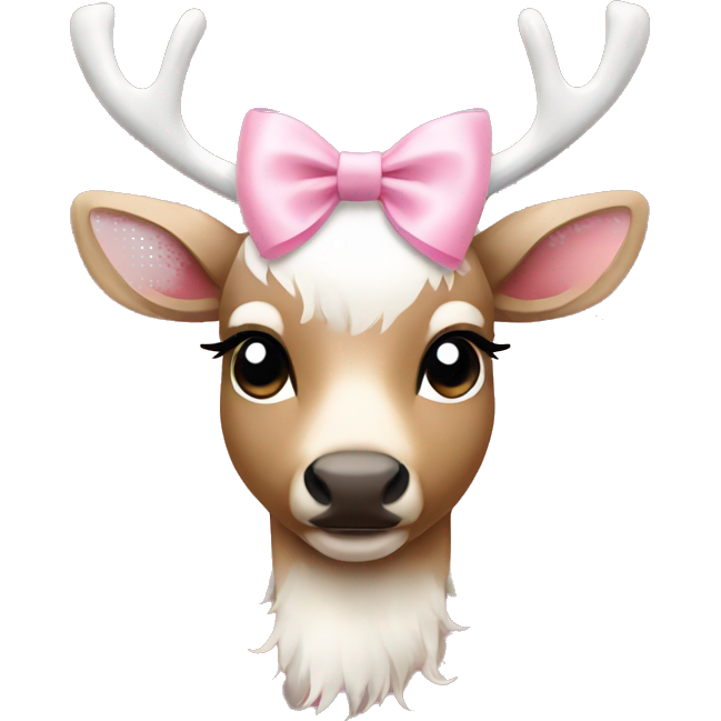 Pretty Reindeer with a light pink bow