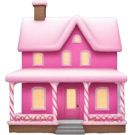 Pink christmas house