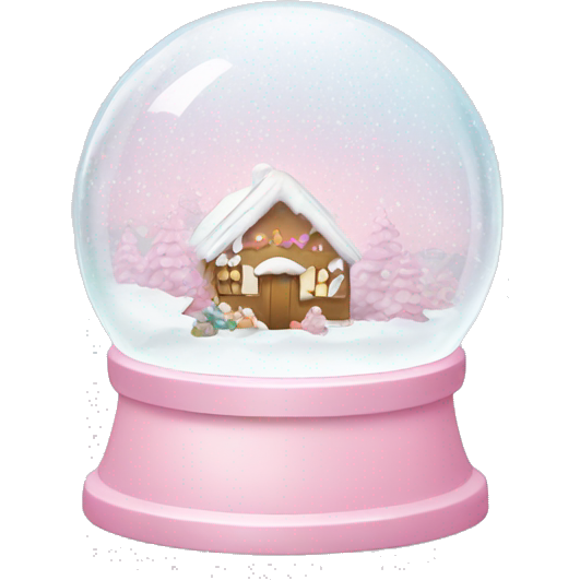 Pastel pink snow globe