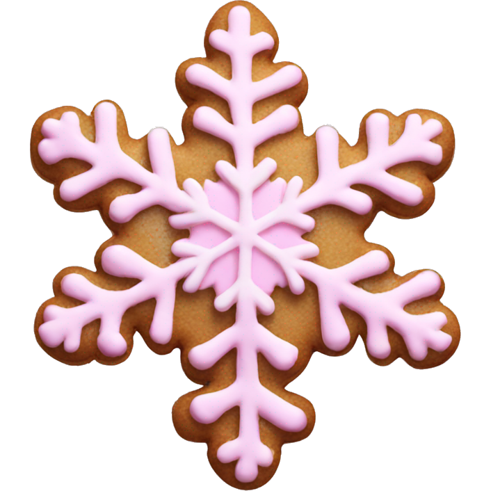 Pink snowflake cookie