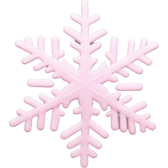 Pastel pink snowflake