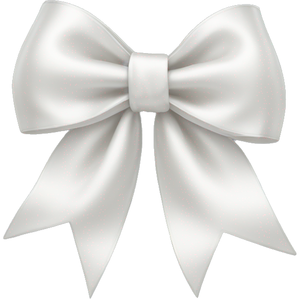 White satin bow