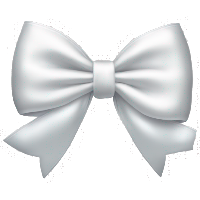 White satin bow