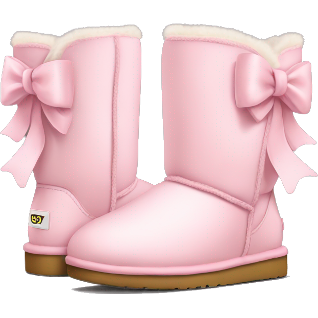 Mini light pink uggs with bow