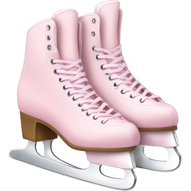 Pastel pink ice skates