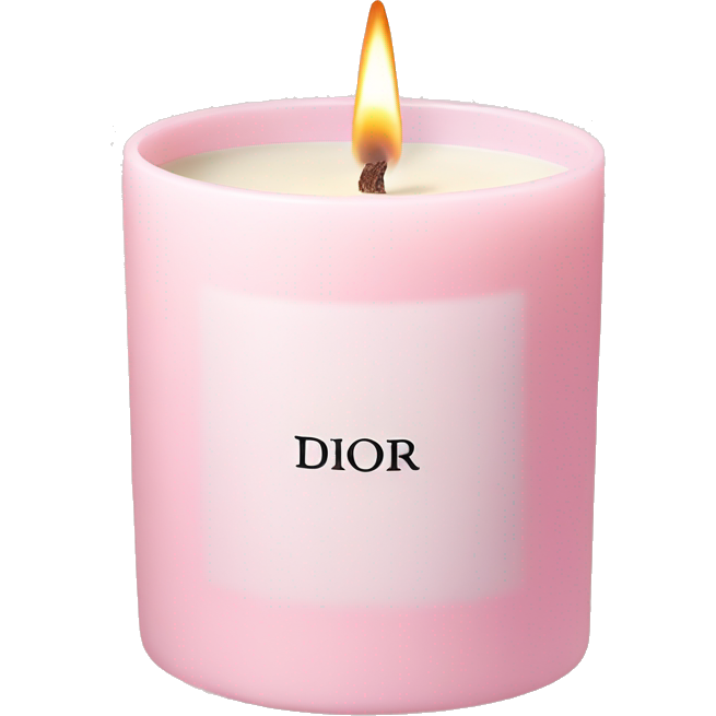 Soft pink Dior candle