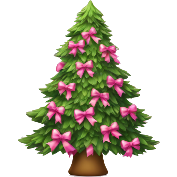 Christmas tree with pink bows christmas mood