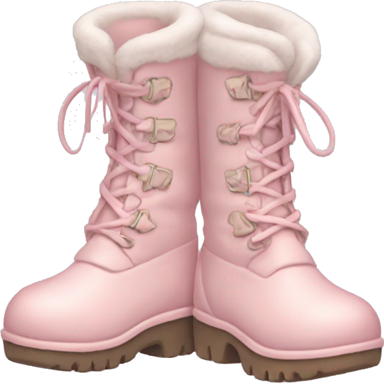 Pale pink winter boots