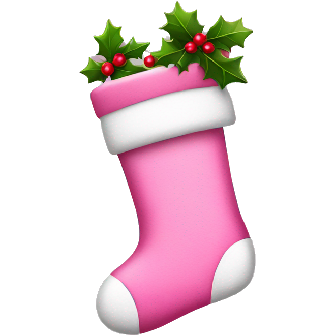Pink christmas stocking