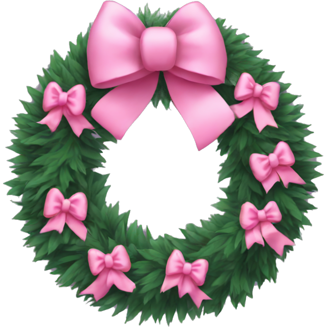 Wreath with pink bows christmas mood