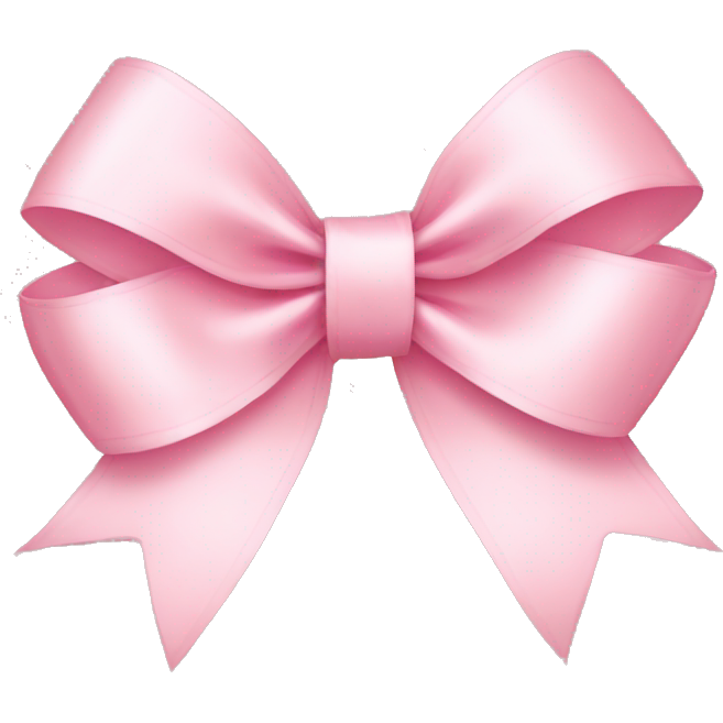 Light pink ribbon bow