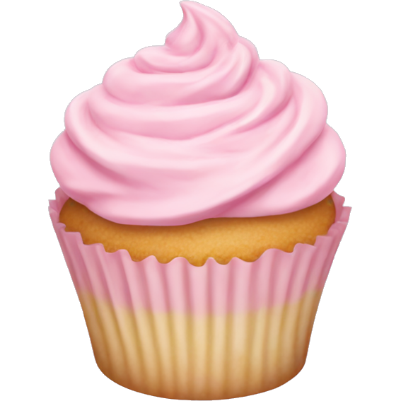 Pastel pink cupcake