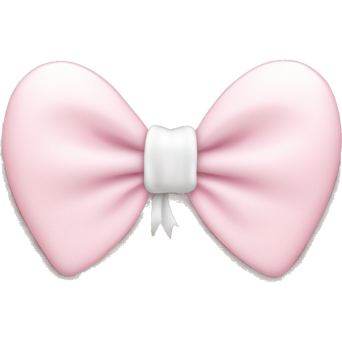 Pastel pink heart with white bow