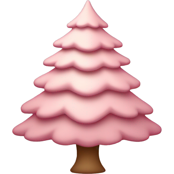 Pink Chrismas tree with beige decoratin