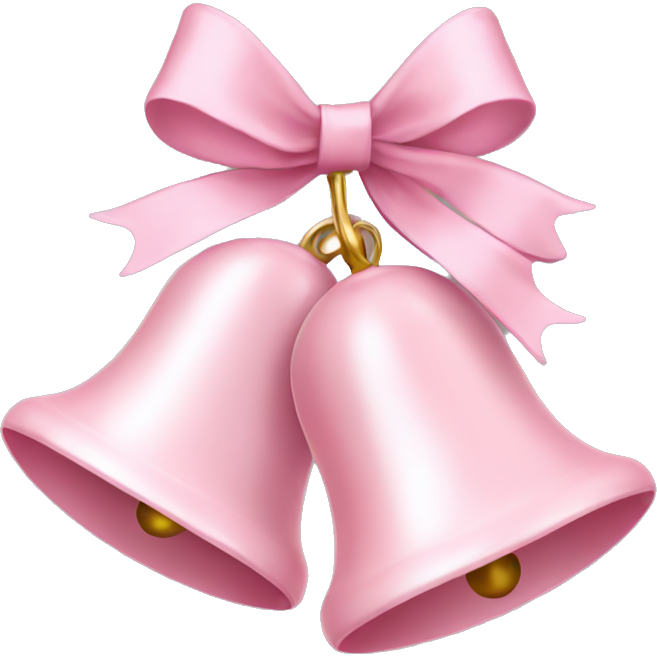 Light pink Christmas bells