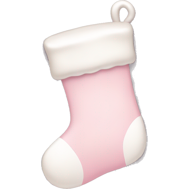Light pink Christmas stocking