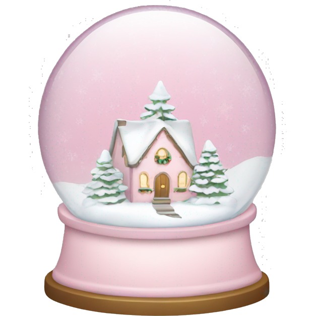 Pale pink christmas snow globe