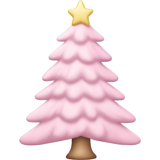 Pastel pink christmas tree