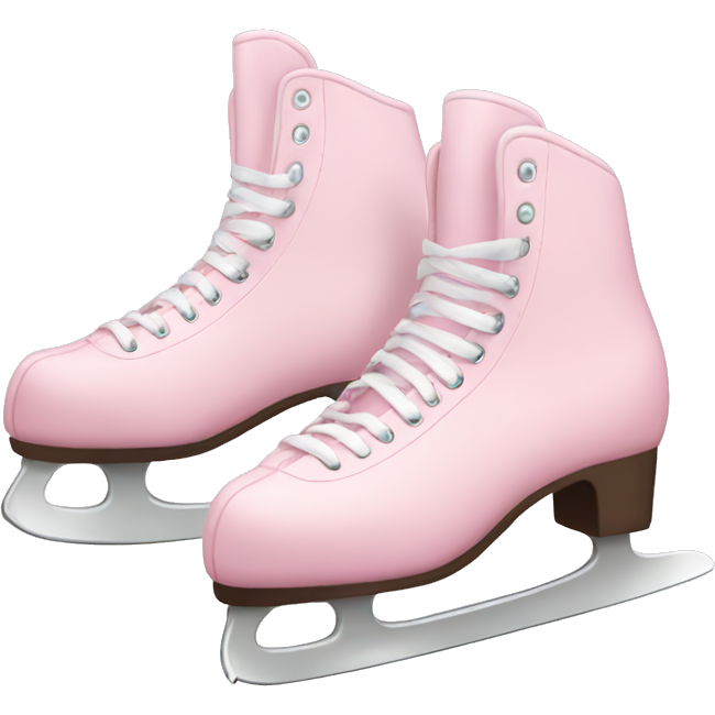 Pastel pink ice skates