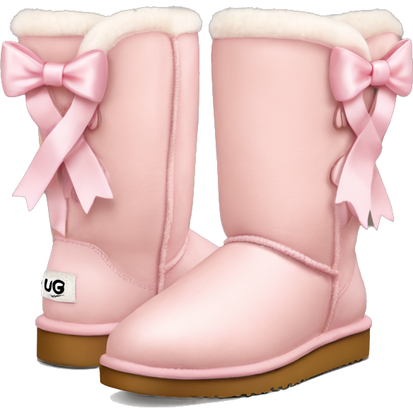 Light pink UGG boots with bow